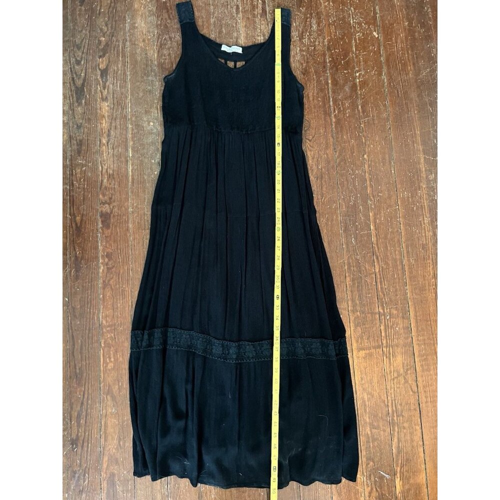 Studio West Apparel Maxi Dress Summer Boho Vacation Breezy Black Large - Picture 2 of 10